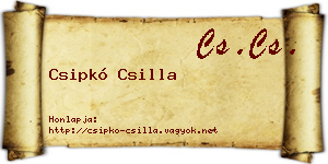 Csipkó Csilla névjegykártya