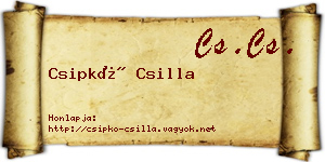 Csipkó Csilla névjegykártya