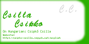 csilla csipko business card