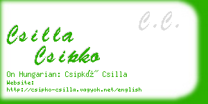 csilla csipko business card